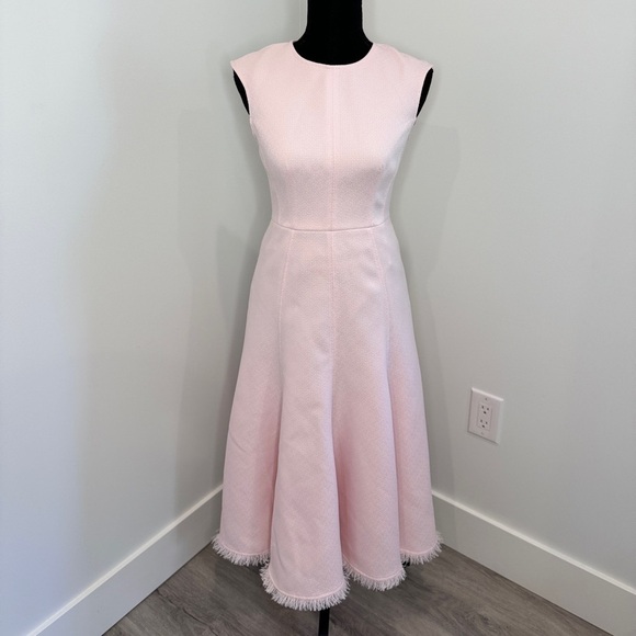Eliza J Pale Pink Fringe Hem A-Line Circle Dress (sz 0) - Picture 5 of 13